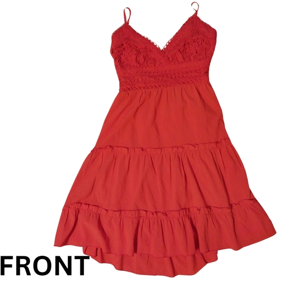 Red Dress Back-Tie Adjustable Straps - Picture 3 of 8